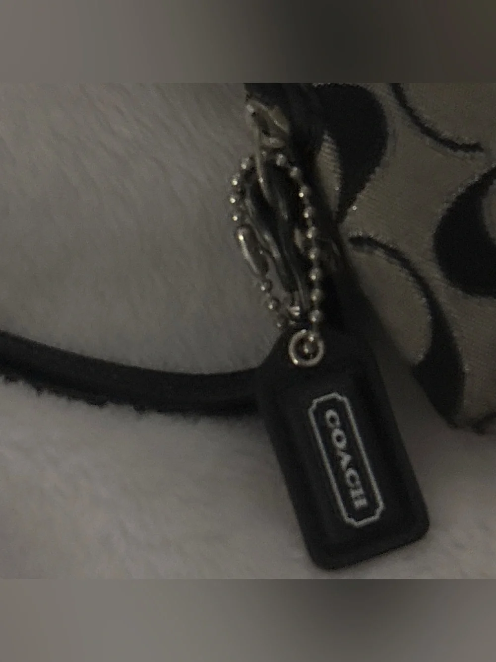 Coach Black and Gray Signature Wristlet